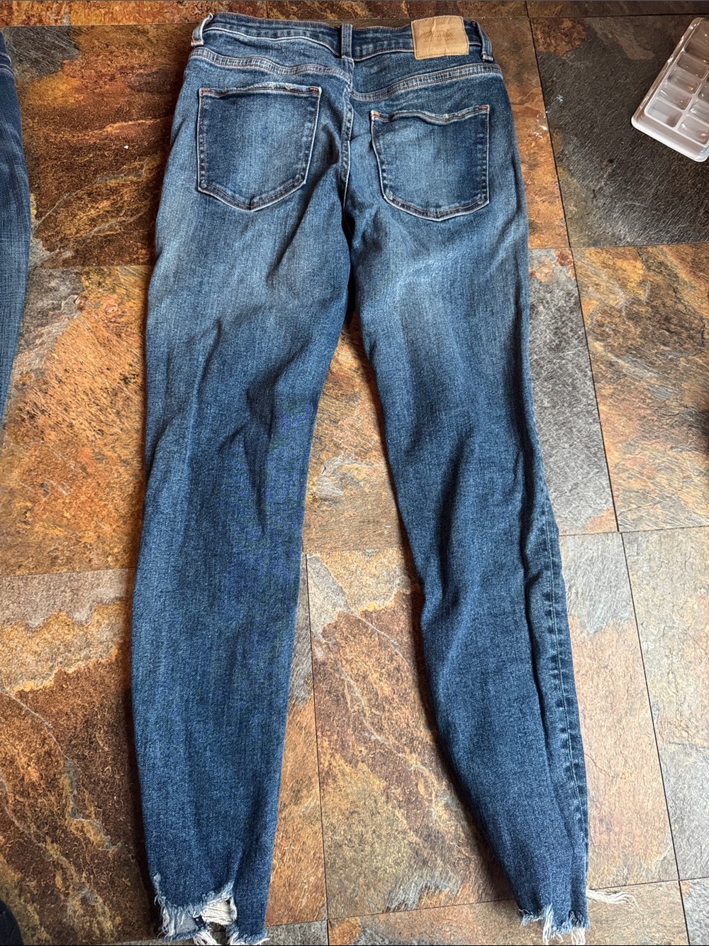 Zara Men's Skinny Jeans in Dark Blue Denim